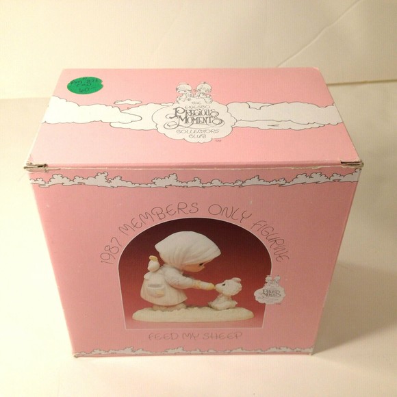 PRECIOUS MOMENTS  Feed My Sheep 1987 Members Only Figurine PM-871 w/Box - Picture 11 of 12